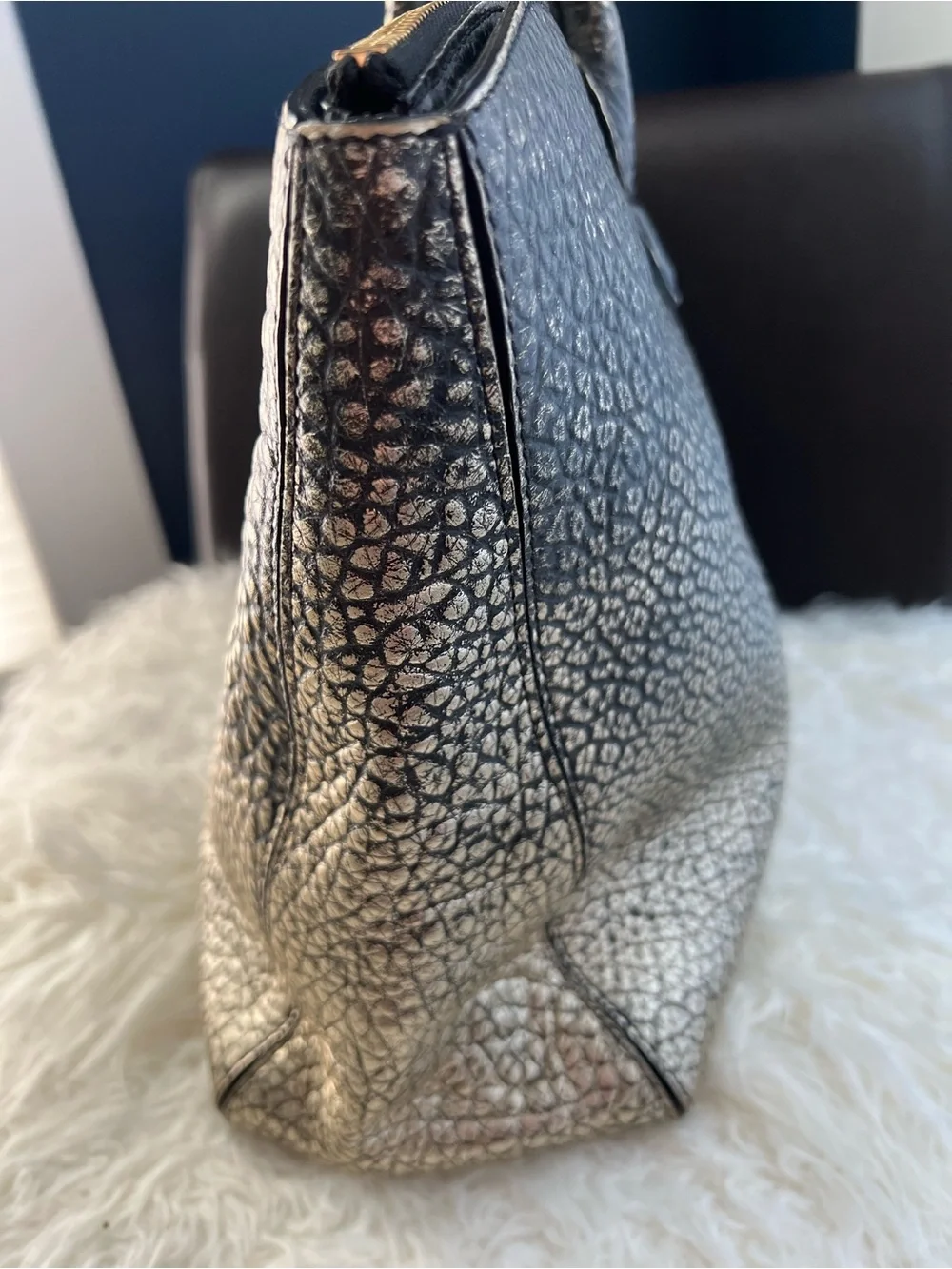 Burberry Gradient Metallic Signature Grain Medium Dewsbury Tote